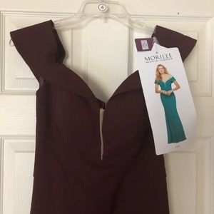 Morilee Wine long Bridesmaids dress